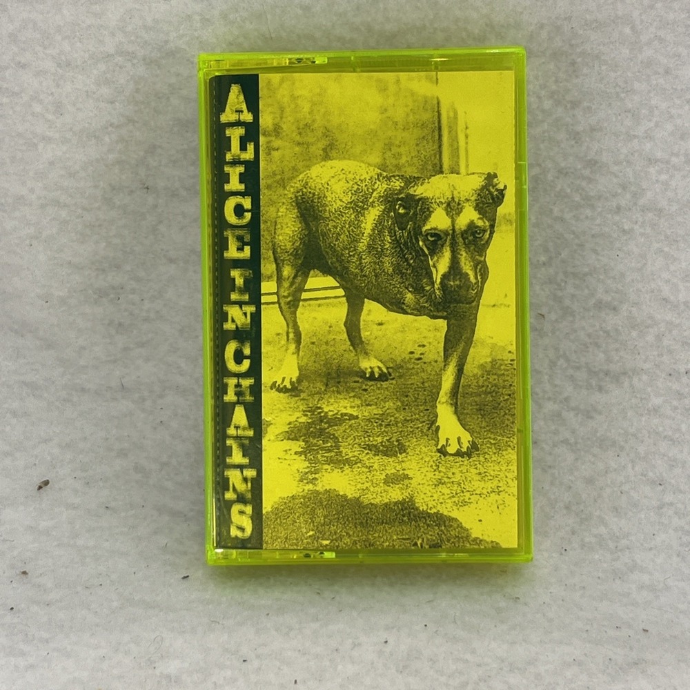 Alice In Chains Self-Titled 1995  Cassette Tape Tripod Yellow Case, Purple Tape